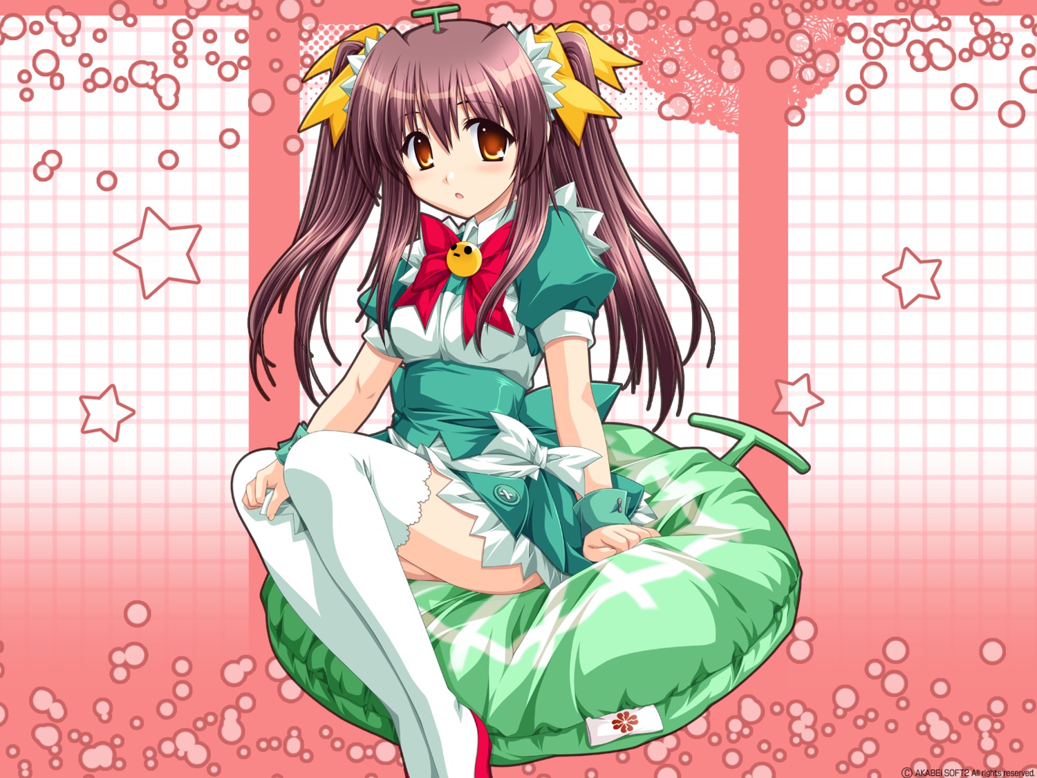 alpha, dress, hinata_natsumi, melon-chan, melonbooks, melongirls, sharin_no_kuni_himawari_no_shoujo, thighhighs