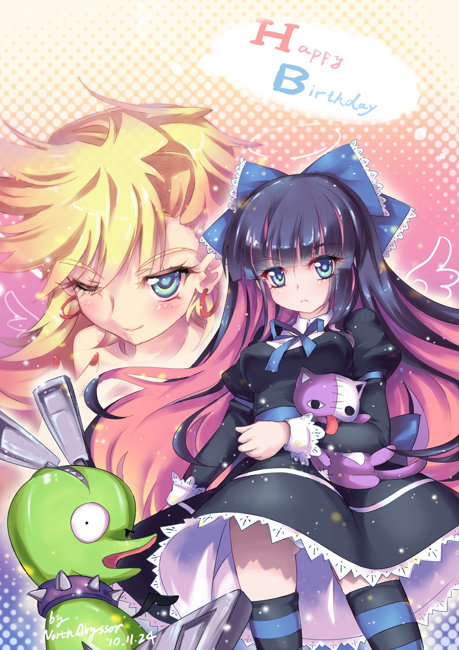 abyss_of_parliament, chuck, pantsu, panty, panty_&_stocking_with_garterbelt, stocking, thighhighs