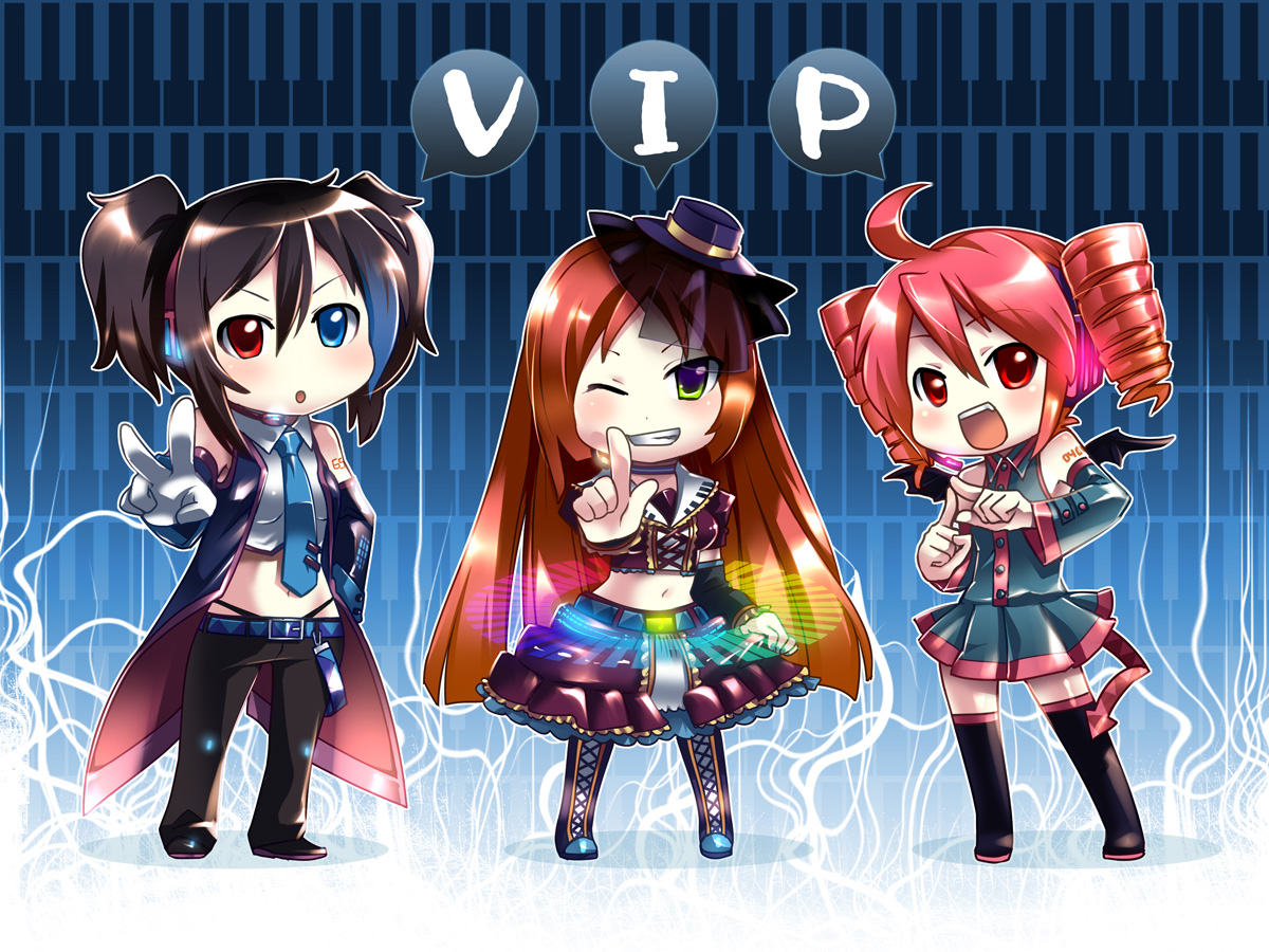 caffein, chibi, heterochromia, kasane_teto, namine_ritsu, trap, utau, vocaloid