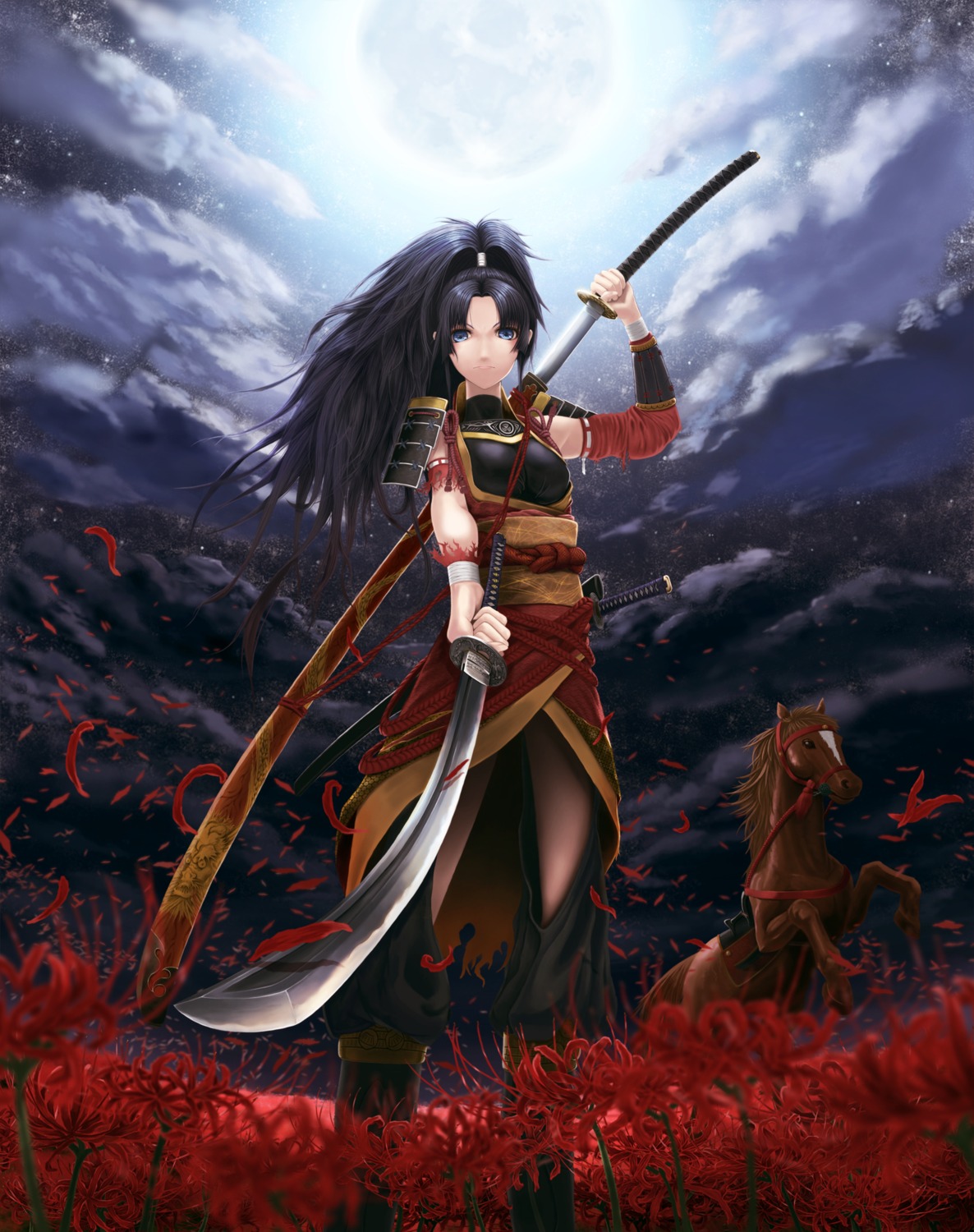 landscape, sword, torn_clothes, wolfedge
