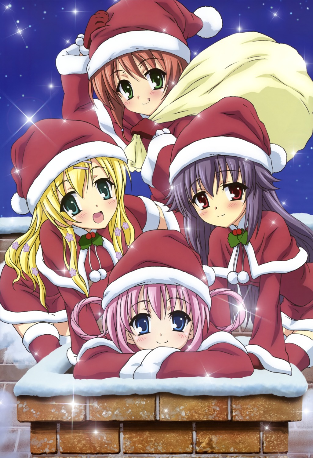 christmas, cordelia_glauca, hercule_barton, sherlock_shellingford, tantei_opera_milky_holmes, yamamoto_shinji, yuzurizaki_nero