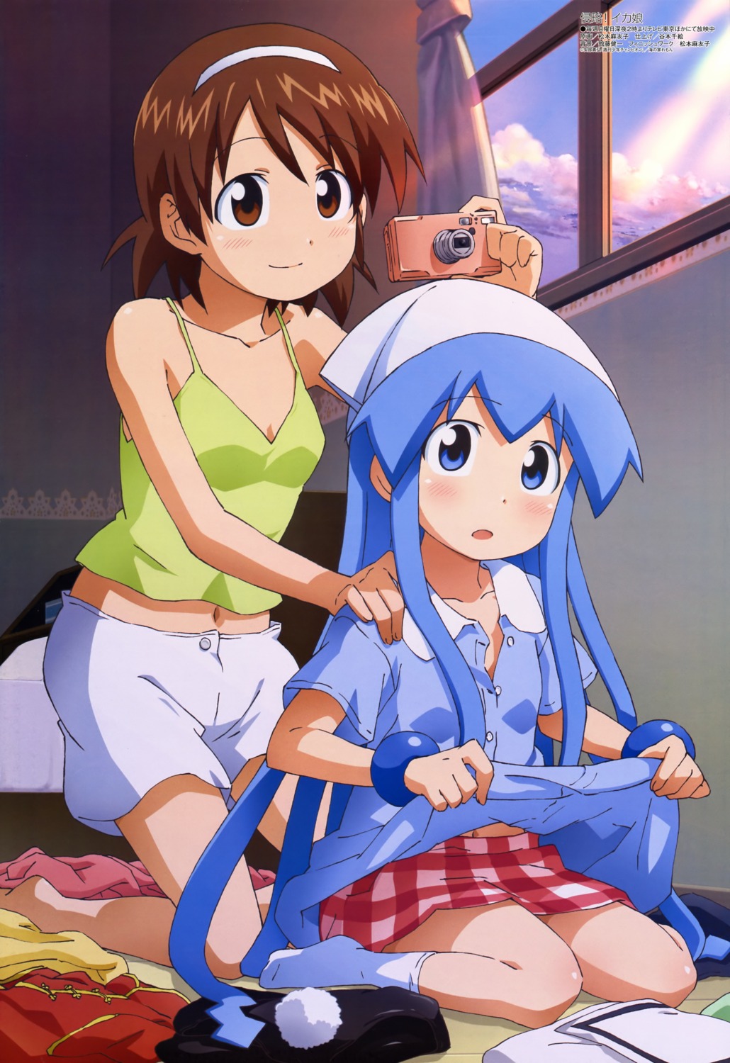 ikamusume, matsumoto_mayuko, nagatsuki_sanae, shinryaku!_ikamusume