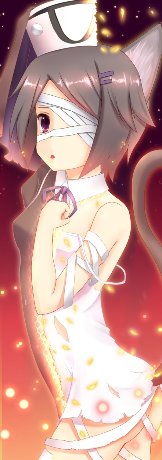 animal_ears, ar_tonelico, ar_tonelico_3, bandages, dress, filament, nekomimi, tail, tatapopo