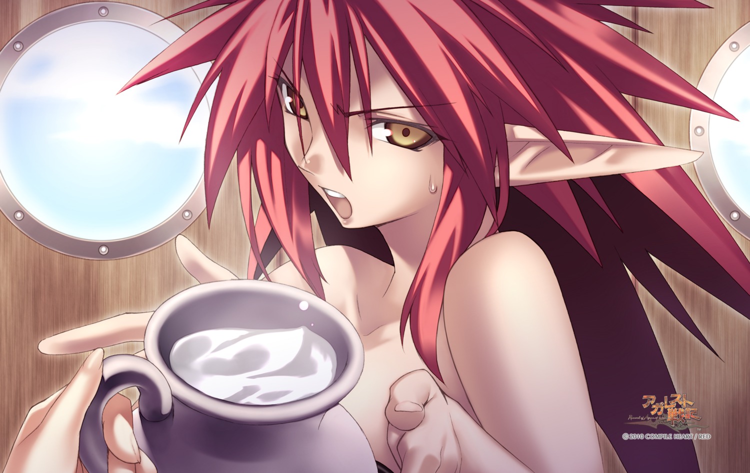 agarest_senki, elf, hirano_katsuyuki, lavinia_(agarest_senki), pointy_ears, wallpaper
