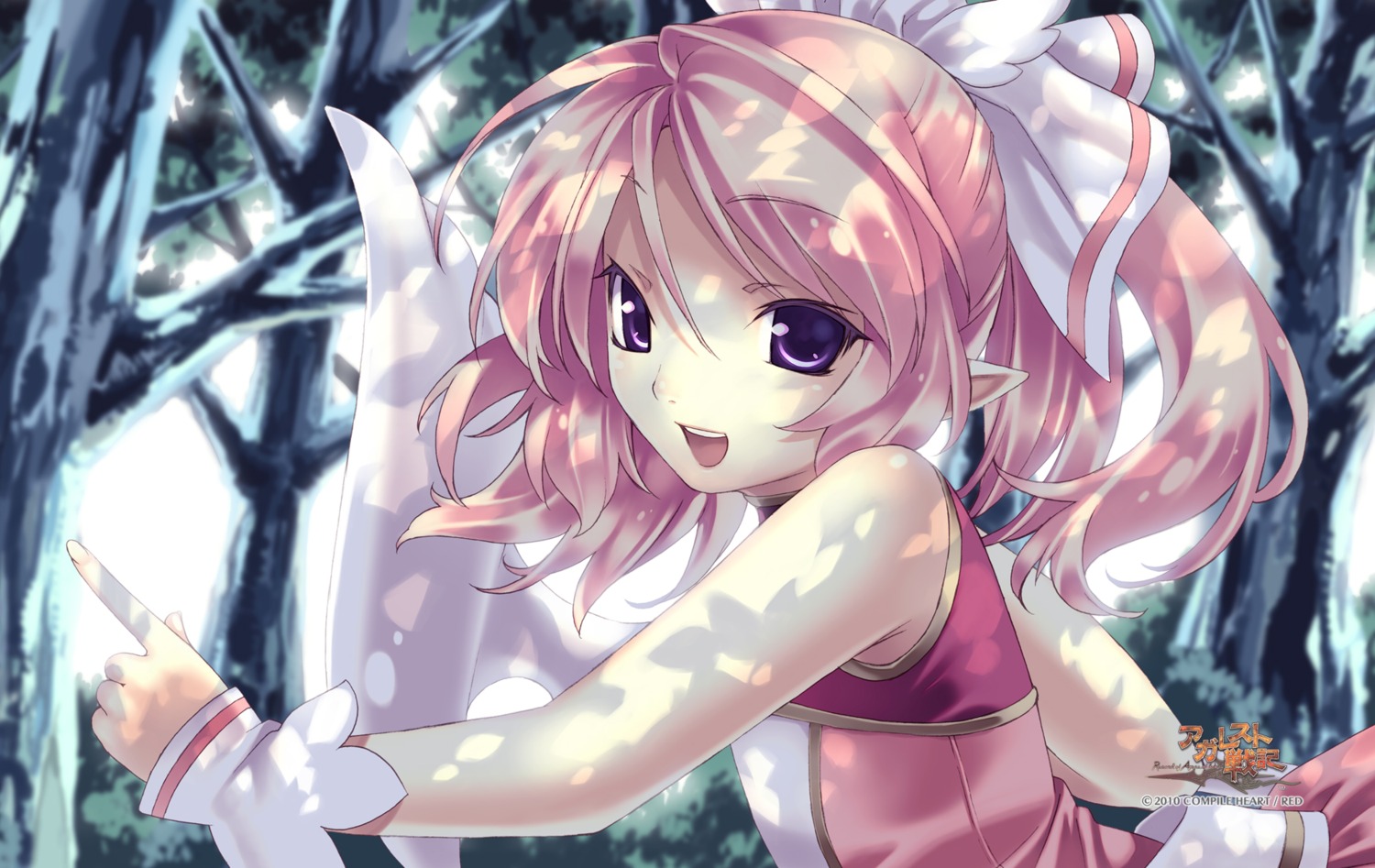 agarest_senki, dress, elf, ellis_(agarest_senki), hirano_katsuyuki, pointy_ears, wallpaper