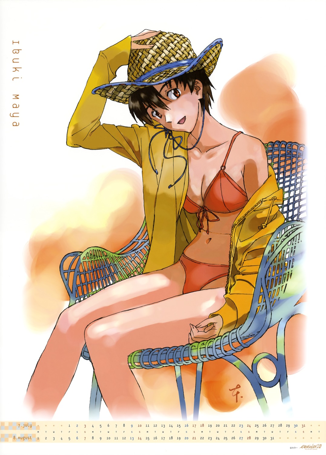 bikini, calendar, honda_takeshi, ibuki_maya, neon_genesis_evangelion, swimsuits