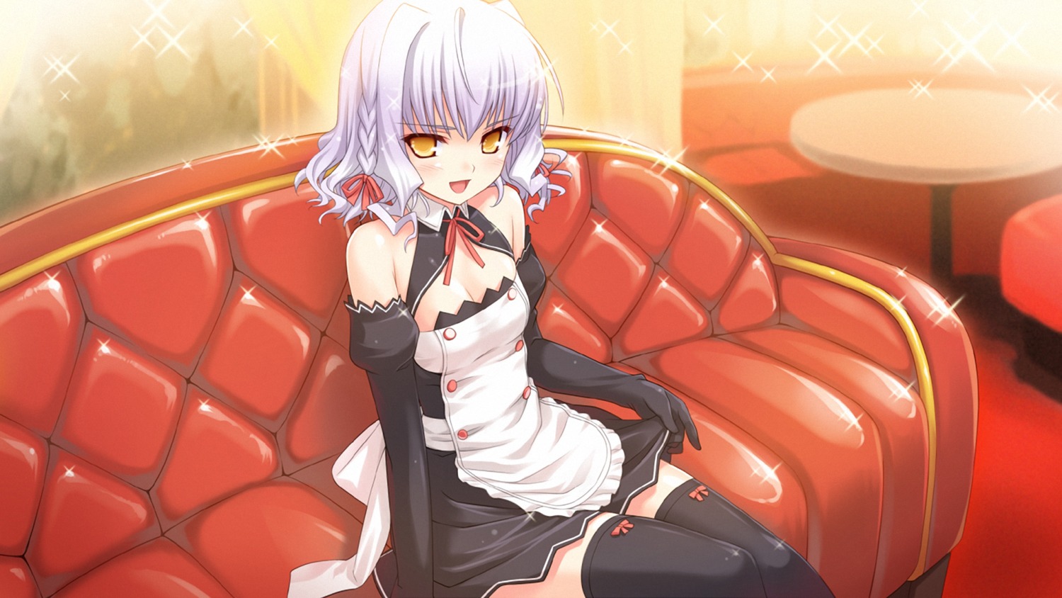 amano_yuu, bell_zephyr, dream_c_club, night_wizard, thighhighs, waitress, wallpaper