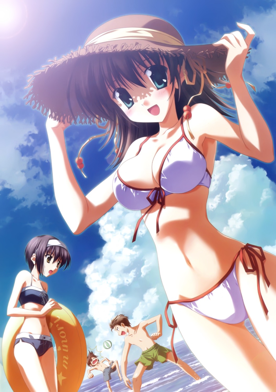 2c=galore, bikini, cleavage, ef_~a_fairytale_of_the_two~, hirono_hiro, miyamura_miyako, nanao_naru, shindou_kei, swimsuits