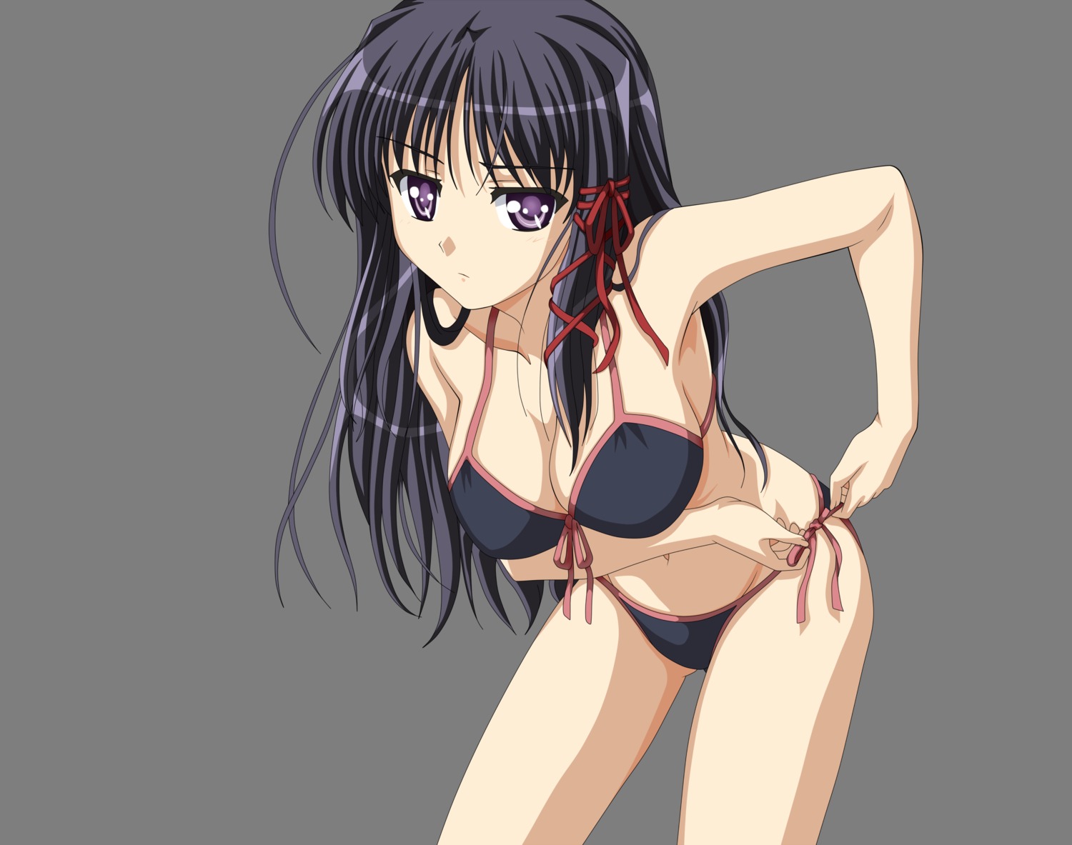 bikini, cleavage, fortune_arterial, kuze_kiriha, swimsuits, transparent_png, vector_trace