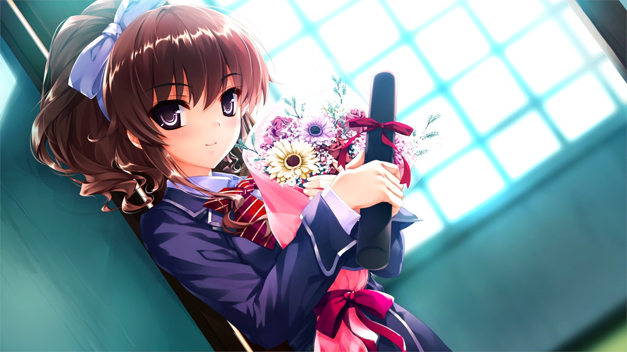 game_cg, hanamiya_nagisa, kuroya_shinobu, seifuku, trumple, ushinawareta_mirai_wo_motomete
