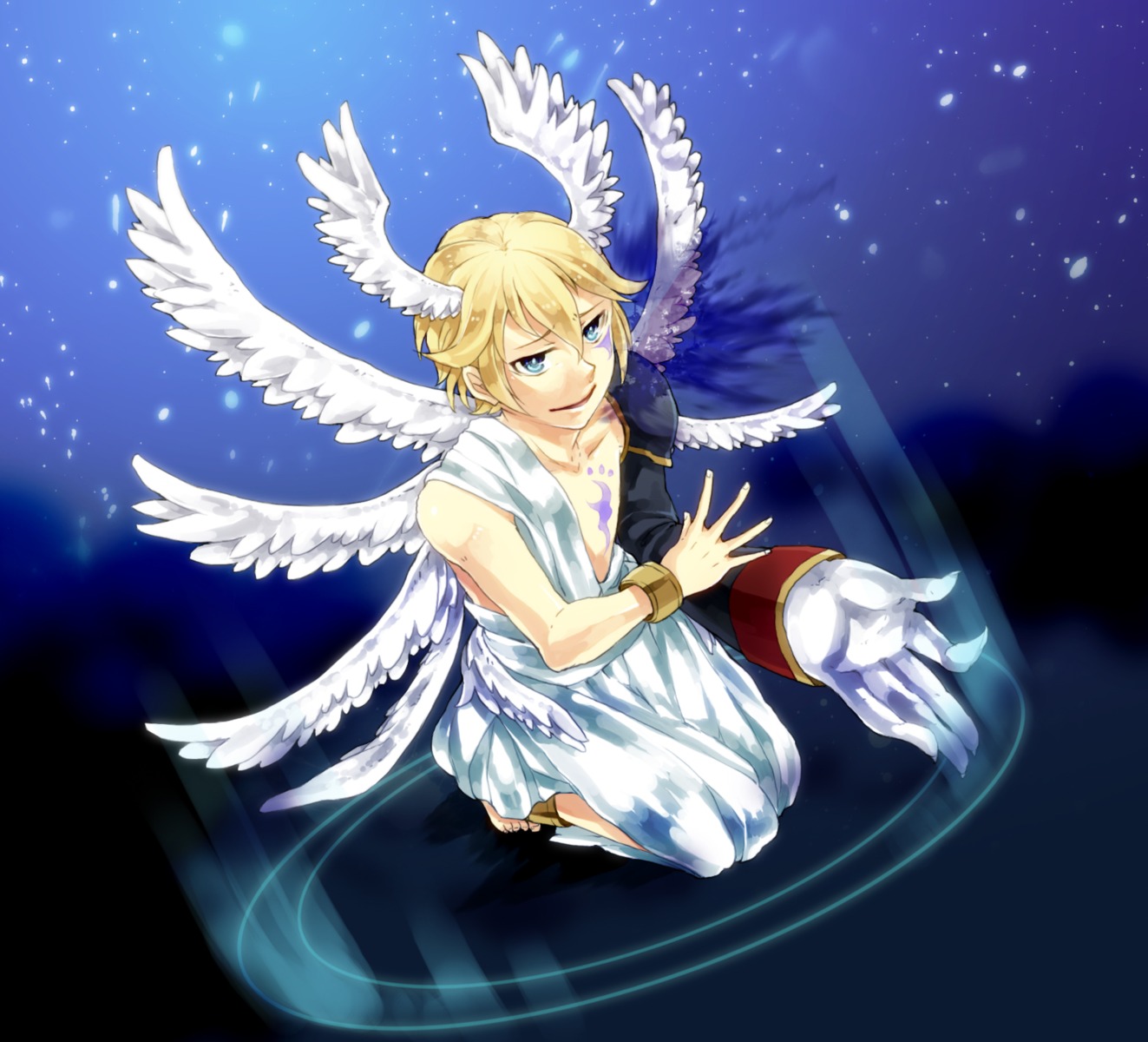 digimon, lucemon, male, shiomizu, wings