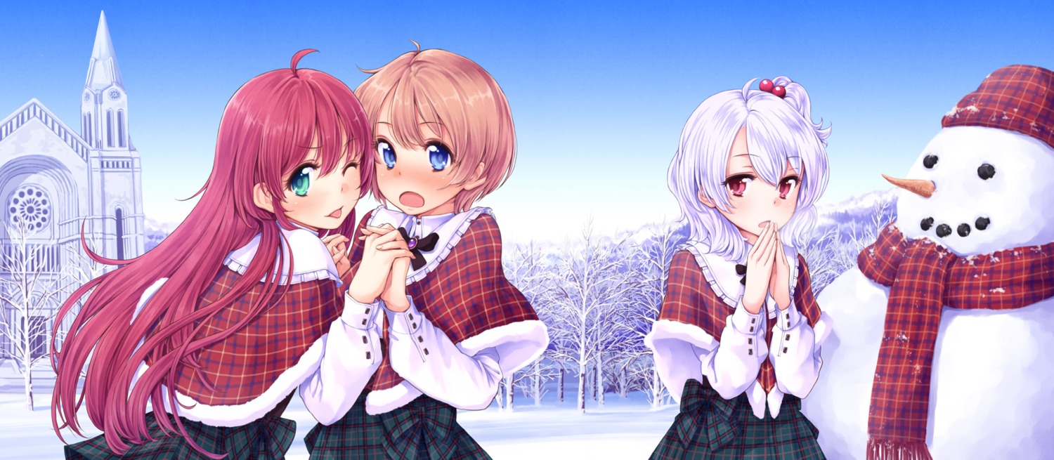 christmas, colette_ehle, komorebi_no_kuni, lulu_nurding, remm_winslet, seifuku, tokunou_shoutarou