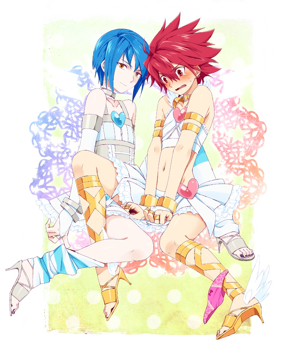 ar_(rikuesuto), cosplay, crossdress, heels, panty_&_stocking_with_garterbelt, shindou_sugata, star_driver, tsunashi_takuto