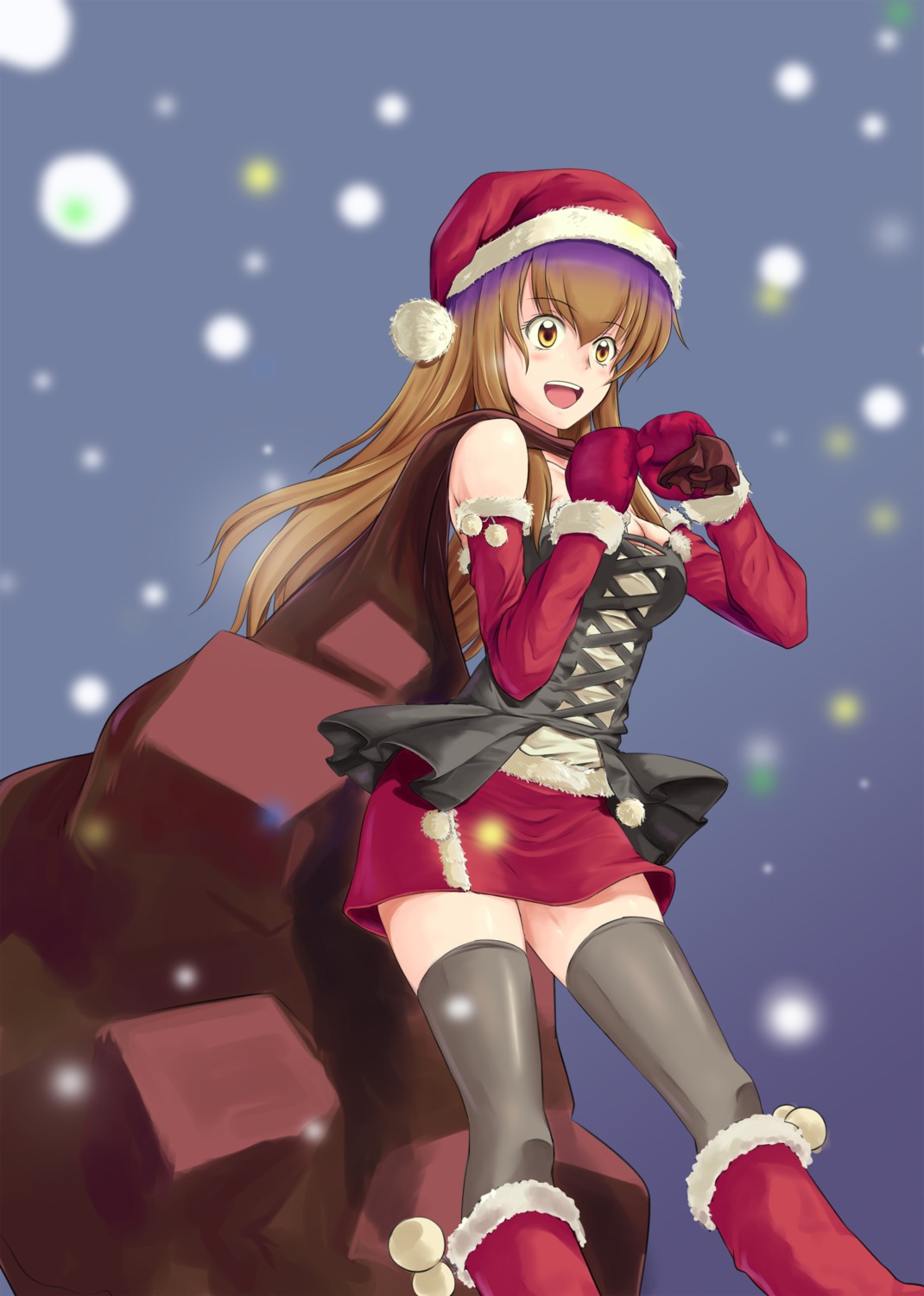 baiken_(artist), christmas, hijiri_byakuren, thighhighs, touhou