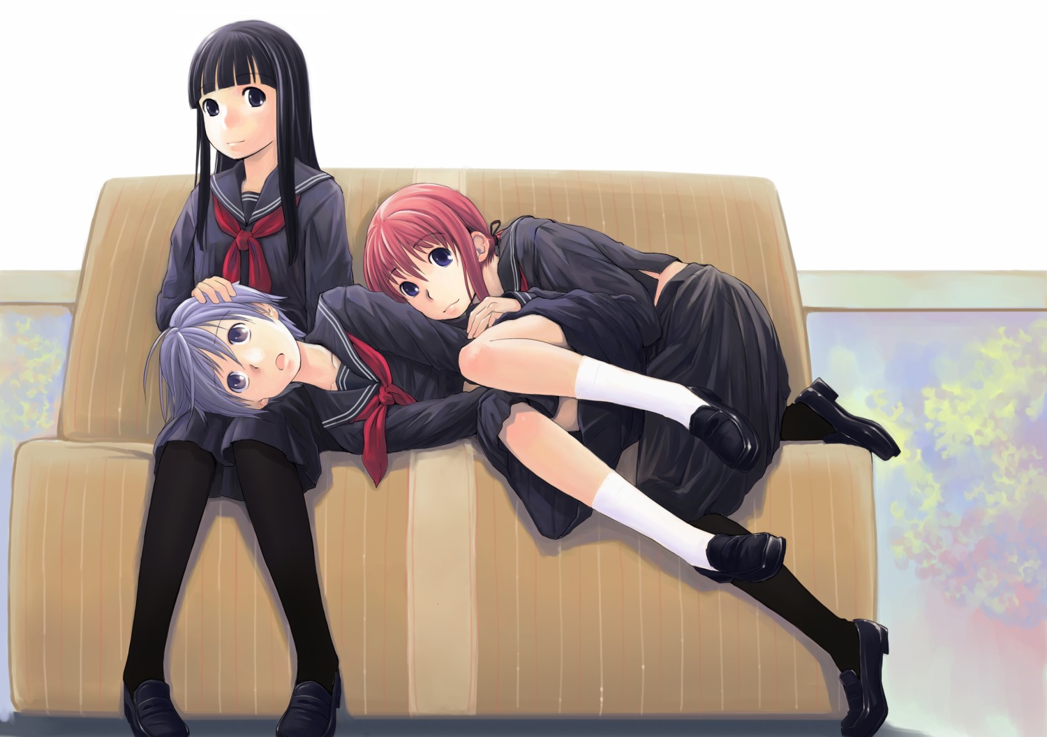 hidari_kagetora, pantyhose, seifuku