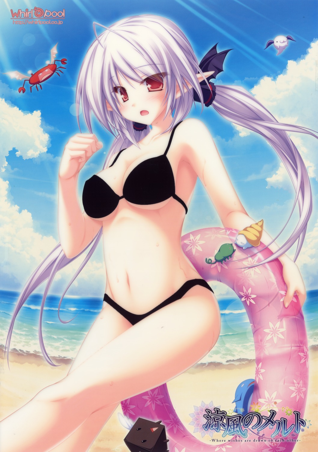 bikini, elf, pointy_ears, screening, suzu_(suzukaze_no_melt), suzukaze_no_melt, swimsuits, tenmaso