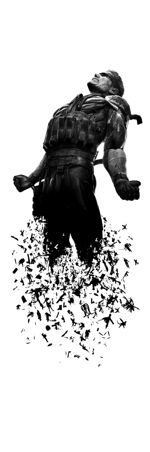 cg, male, metal_gear_solid_4, monochrome, solid_snake