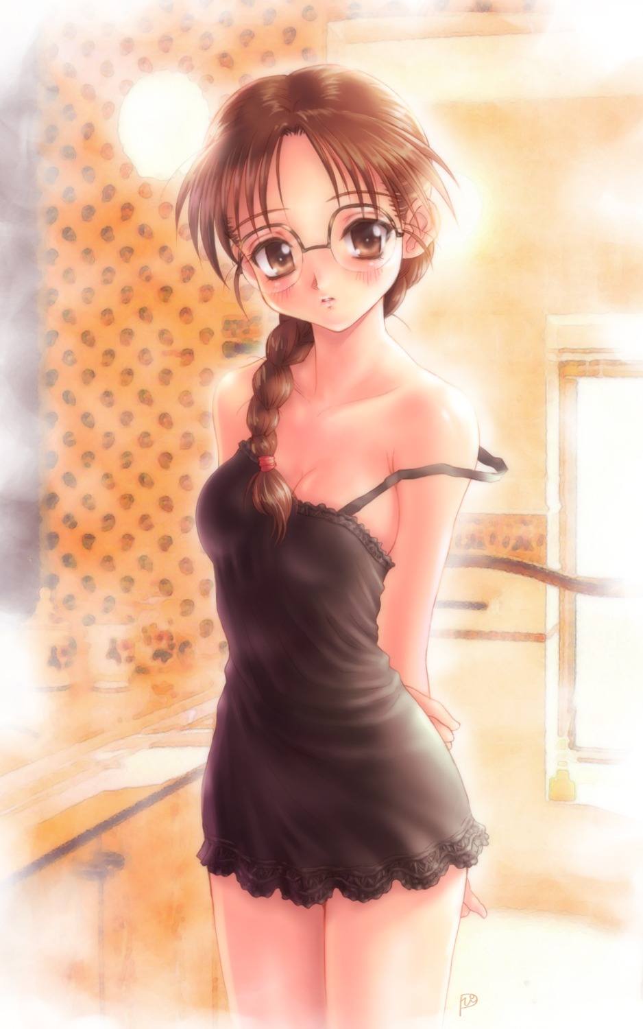 cleavage, goto-p, hoshina_tomoko, lingerie, megane, to_heart, to_heart_(series)