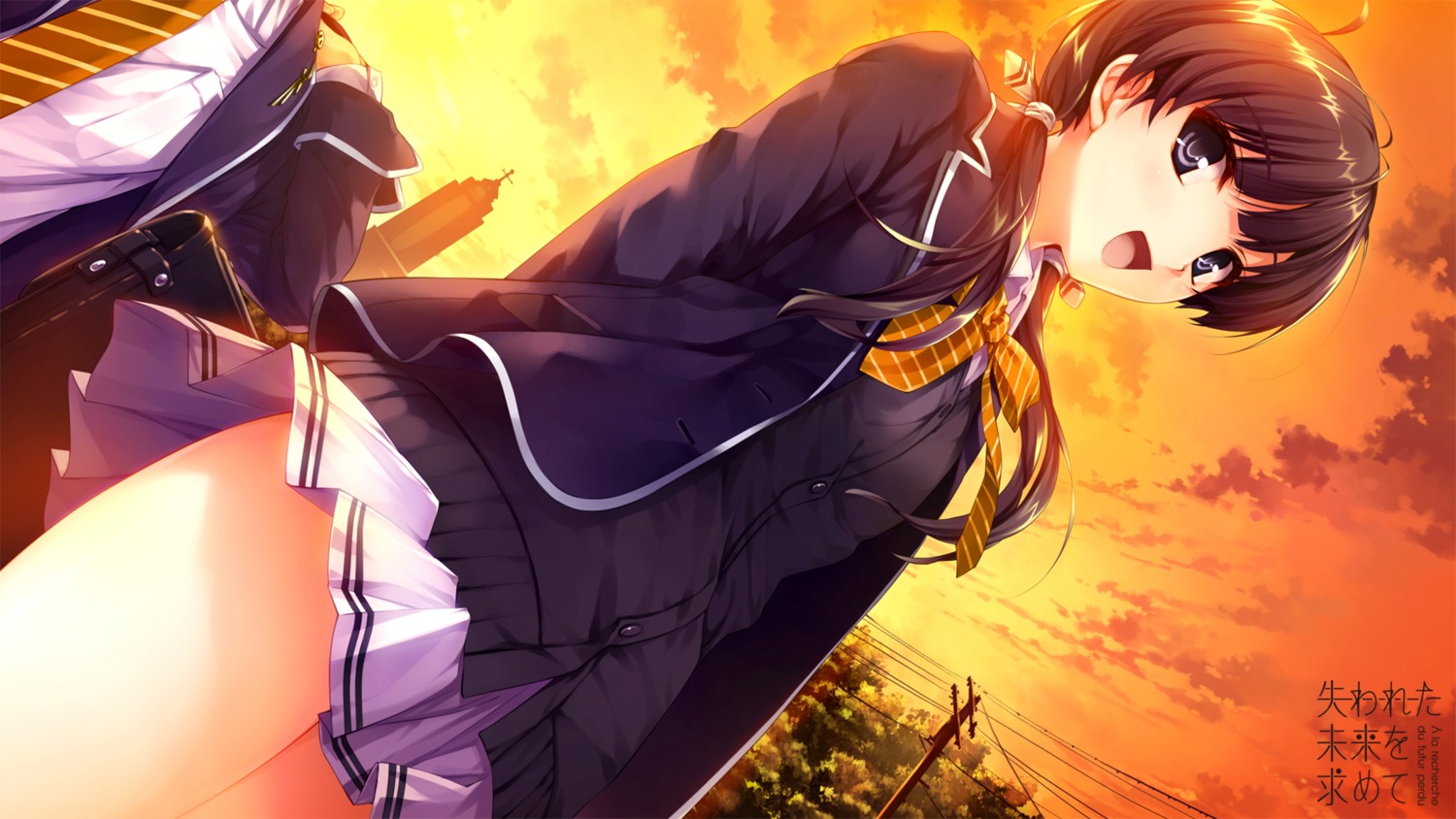 hasekura_airi, misaki_kurehito, seifuku, trumple, ushinawareta_mirai_wo_motomete, wallpaper