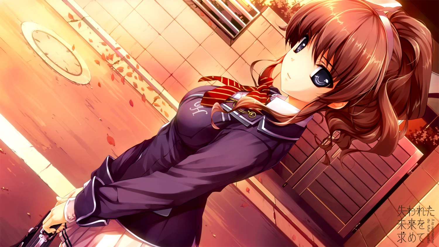 hanamiya_nagisa, kuroya_shinobu, seifuku, trumple, ushinawareta_mirai_wo_motomete, wallpaper