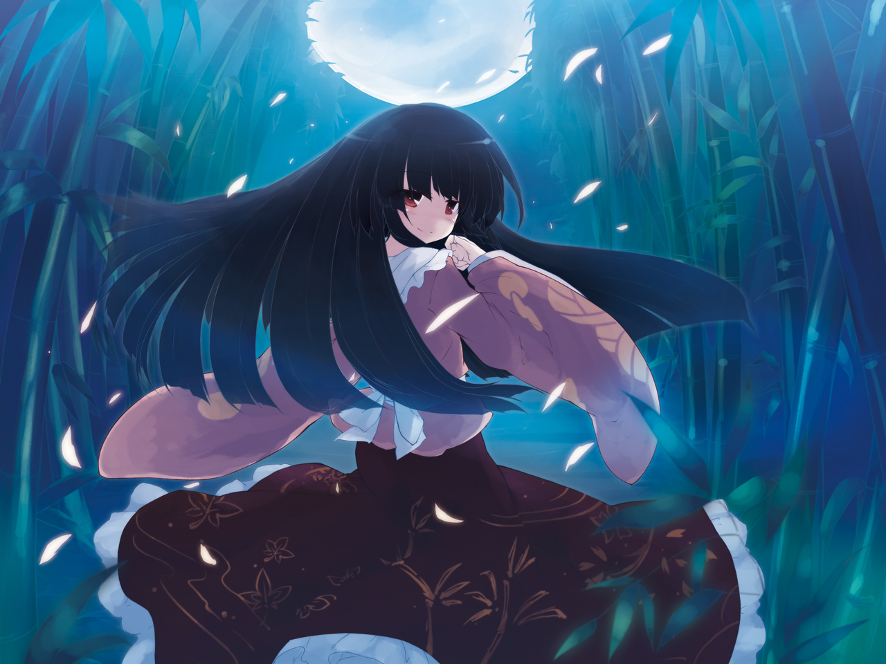 houraisan_kaguya, touhou, wallpaper, yukitaro