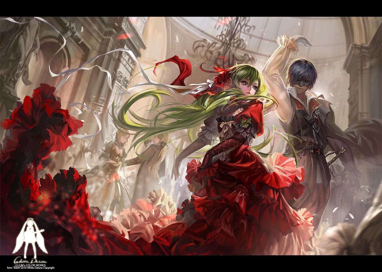 alphonse, cantarella_(vocaloid), dress, hatsune_miku, kagamine_len, kagamine_rin, kaito, vocaloid