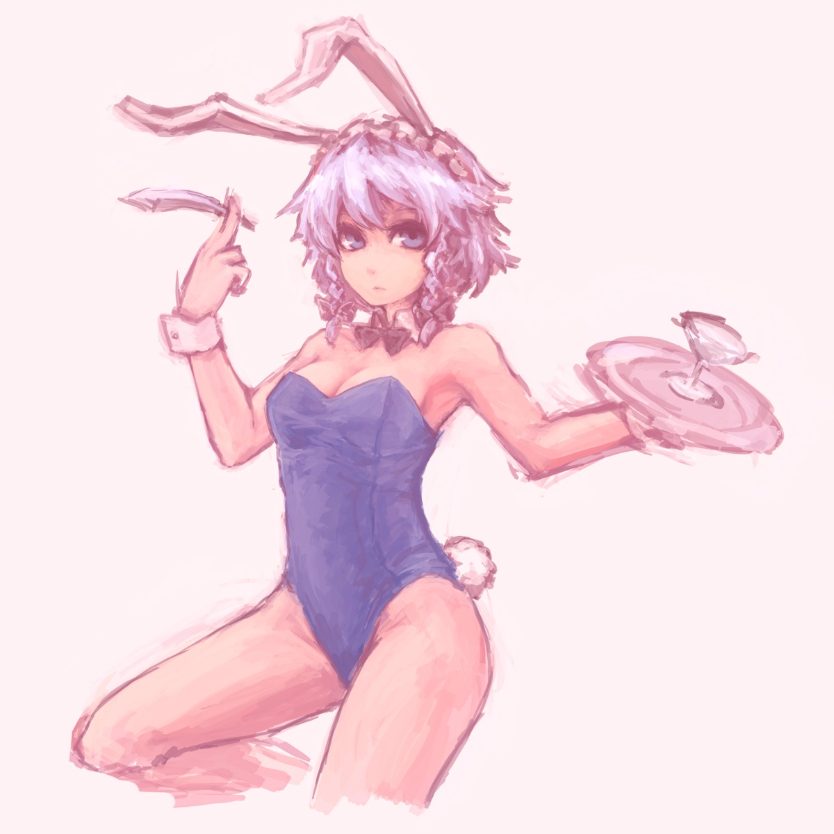 animal_ears, bunny_ears, bunny_girl, cleavage, himajin_tohakagiranai, izayoi_sakuya, touhou