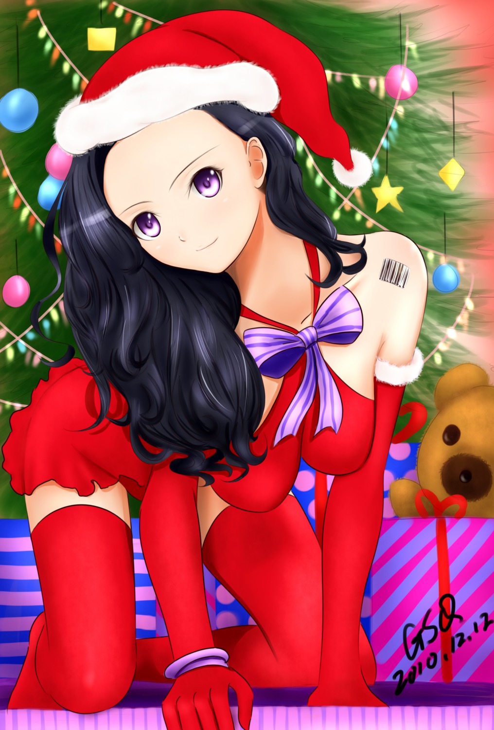 christmas, guogreen, thighhighs