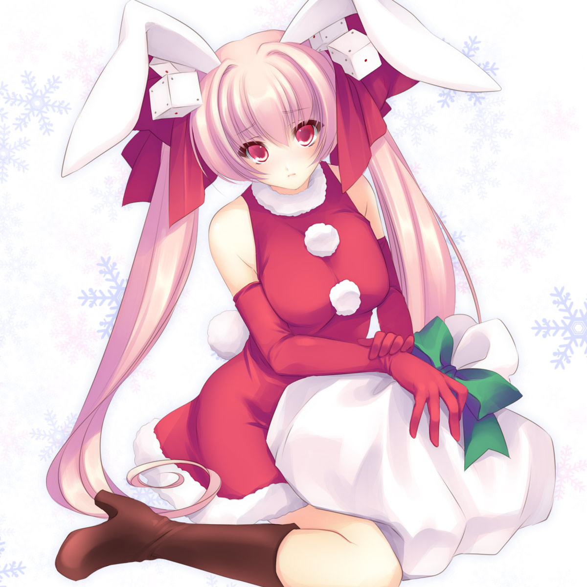 animal_ears, ayase_hazuki, bunny_ears, christmas, di_gi_charat, hikaru_usada