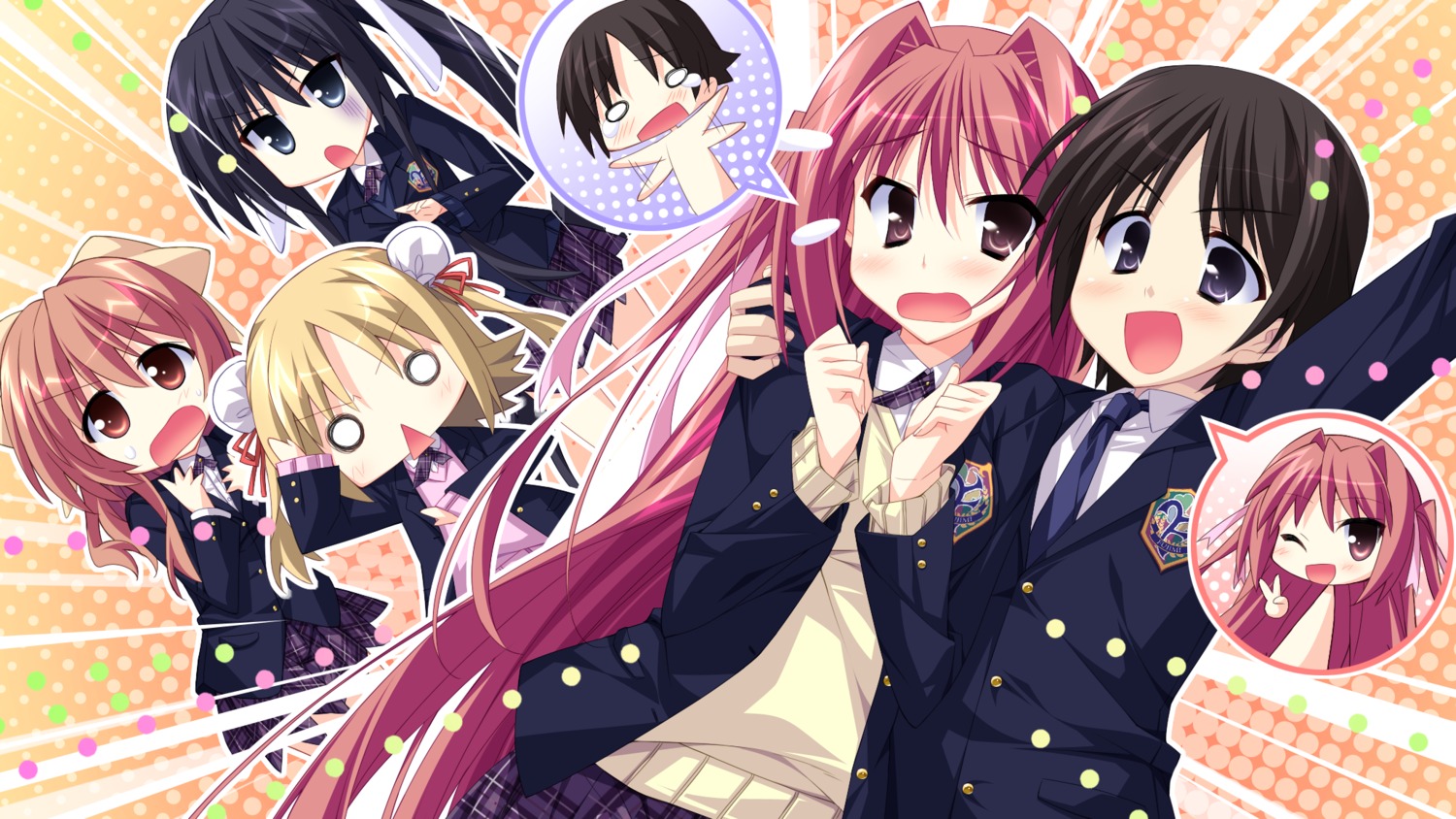 game_cg, hinata_mutsuki, izumi_kyouka, kouda_hazumi, matsuoka_kanade, natsume_otona, seifuku, skyfish