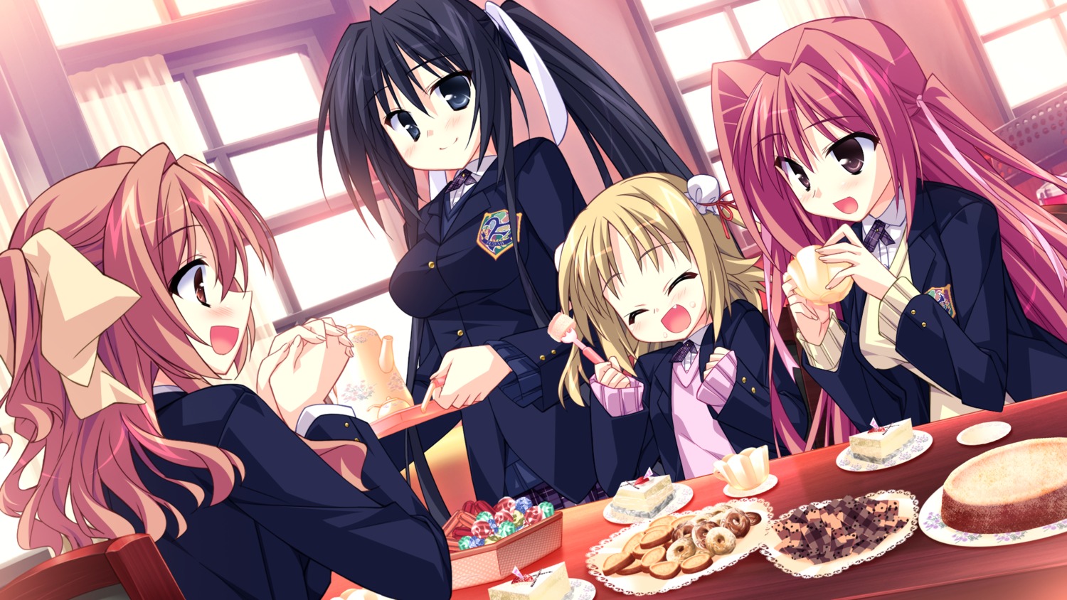 game_cg, hinata_mutsuki, izumi_kyouka, kouda_hazumi, matsuoka_kanade, natsume_otona, seifuku, skyfish