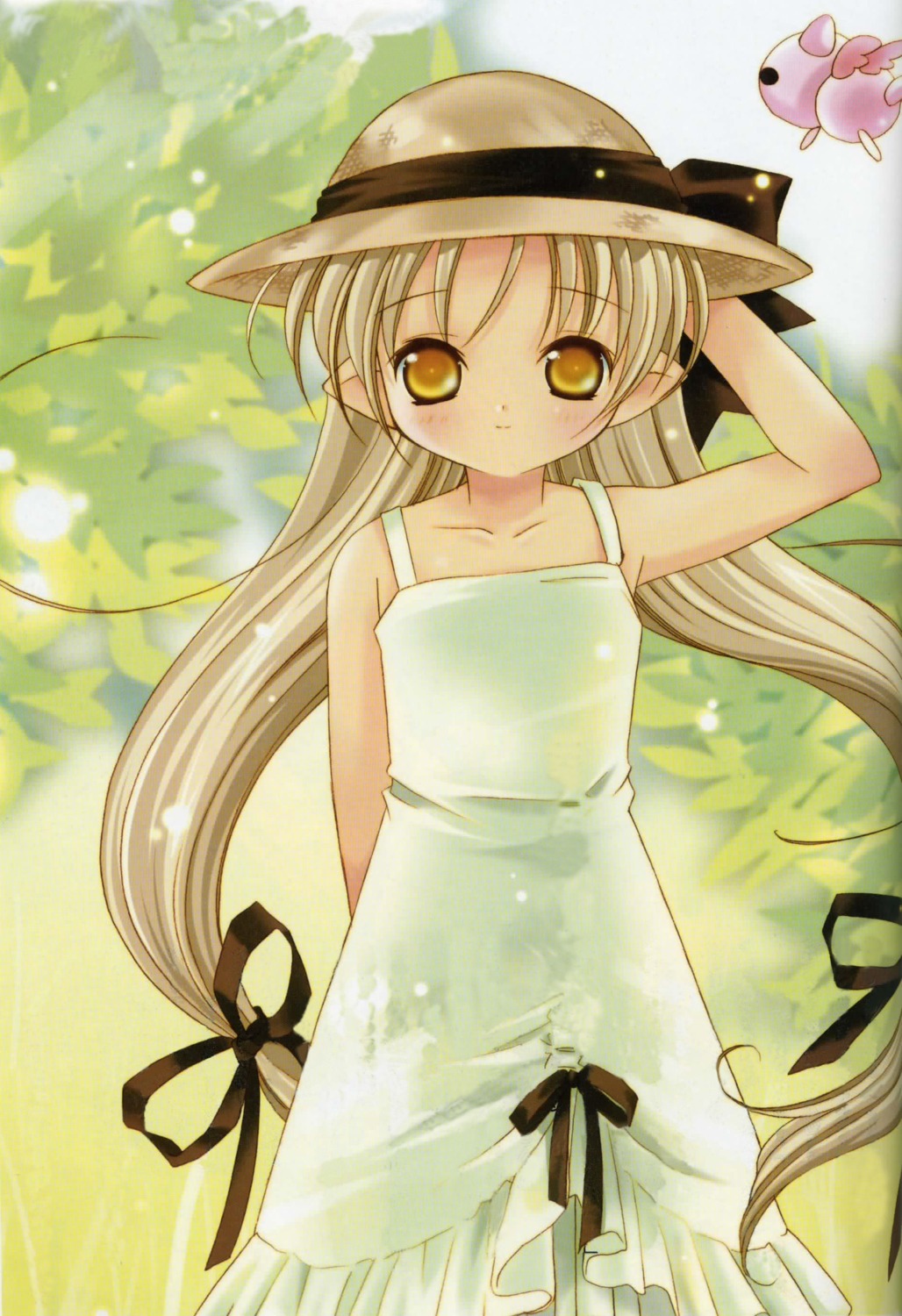 bottle_fairy, chiriri, dress, fairy, neko, oboro_(bottle_fairy), summer_dress, tokumi_yuiko