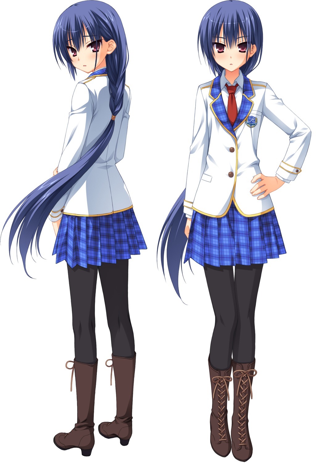 heels, muririn, nagamitsu_maya, noble_works, pantyhose, seifuku, yuzu-soft