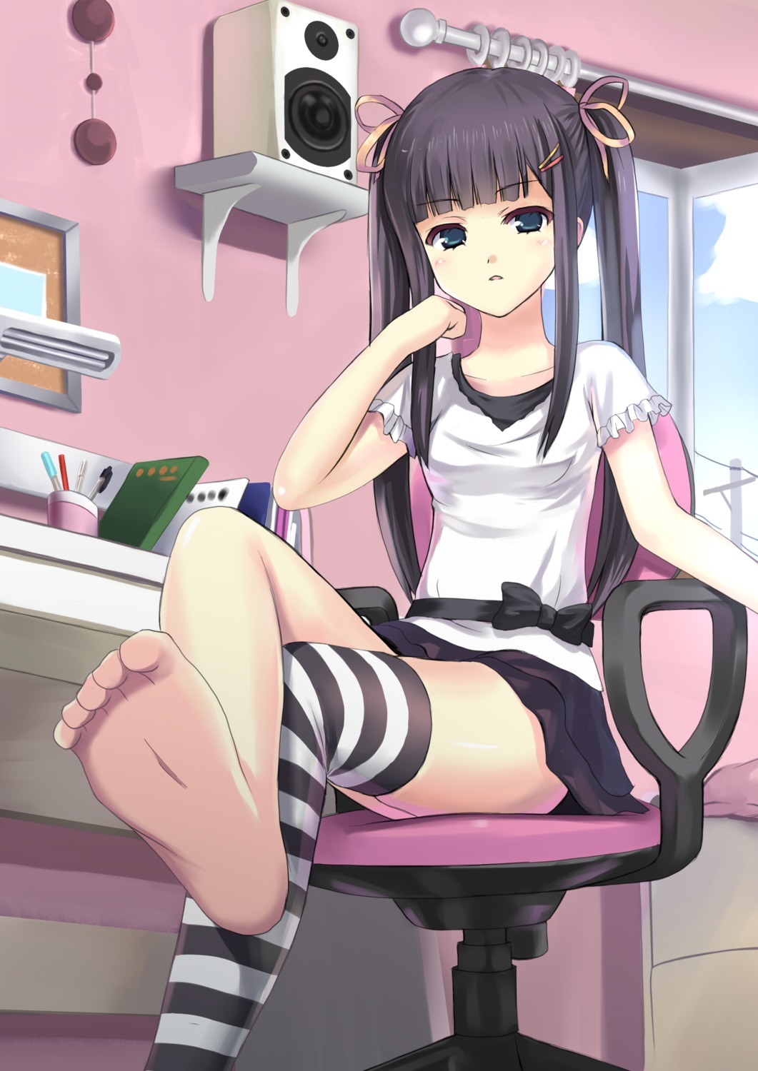 feet, koyama_tomosato, thighhighs