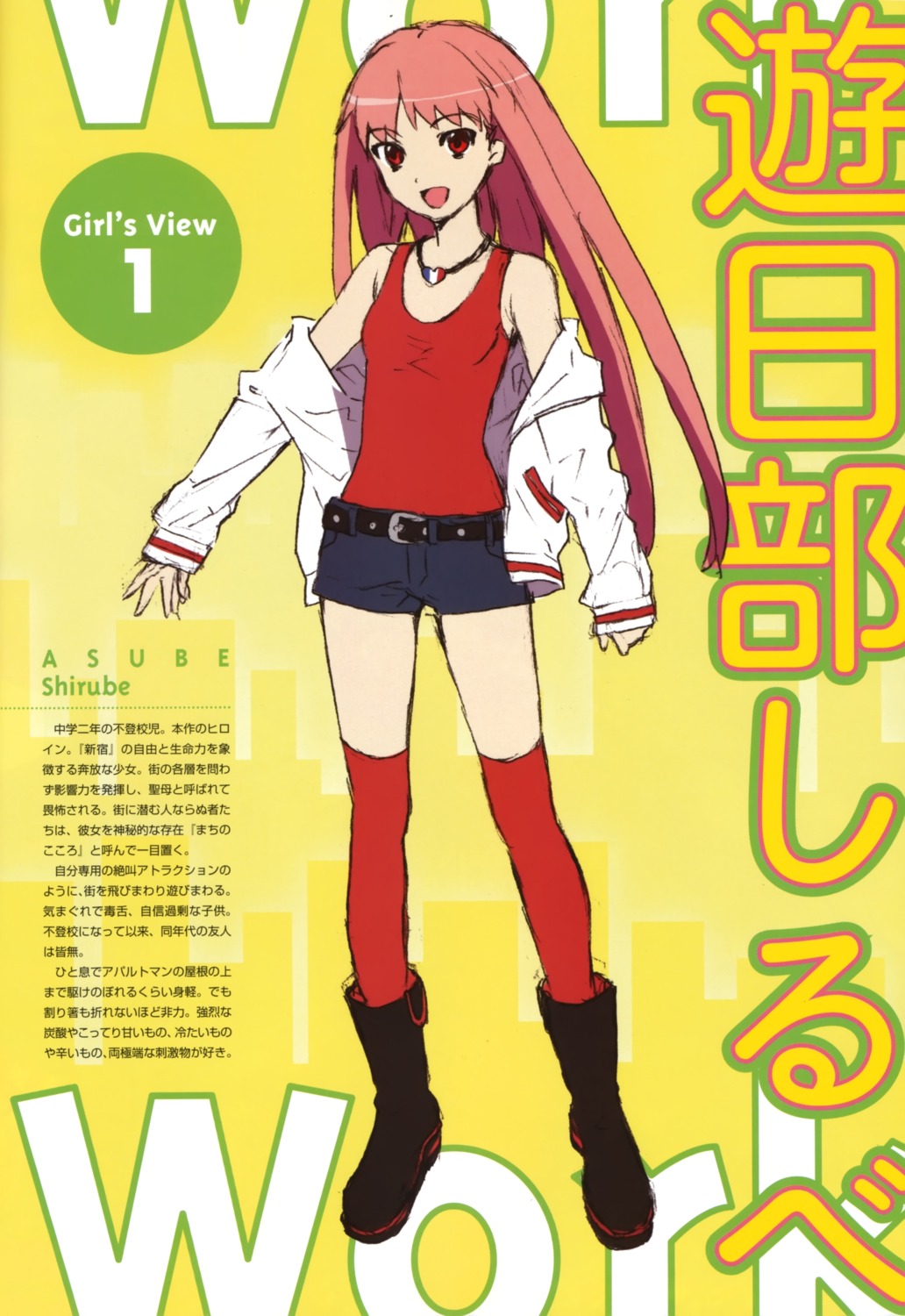 asube_shirube, girls'_work, takenashi_eri, thighhighs
