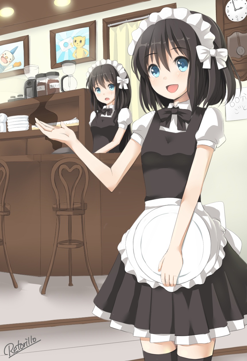 maid, retoriro, saine_(retoriro), signa, thighhighs