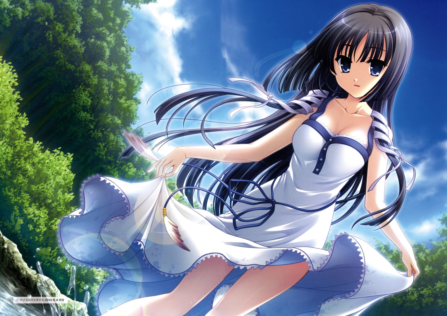 applique, cleavage, dress, minagami_sakuya, odawara_hakone, screening, summer_dress, tasogare_no_sinsemilla