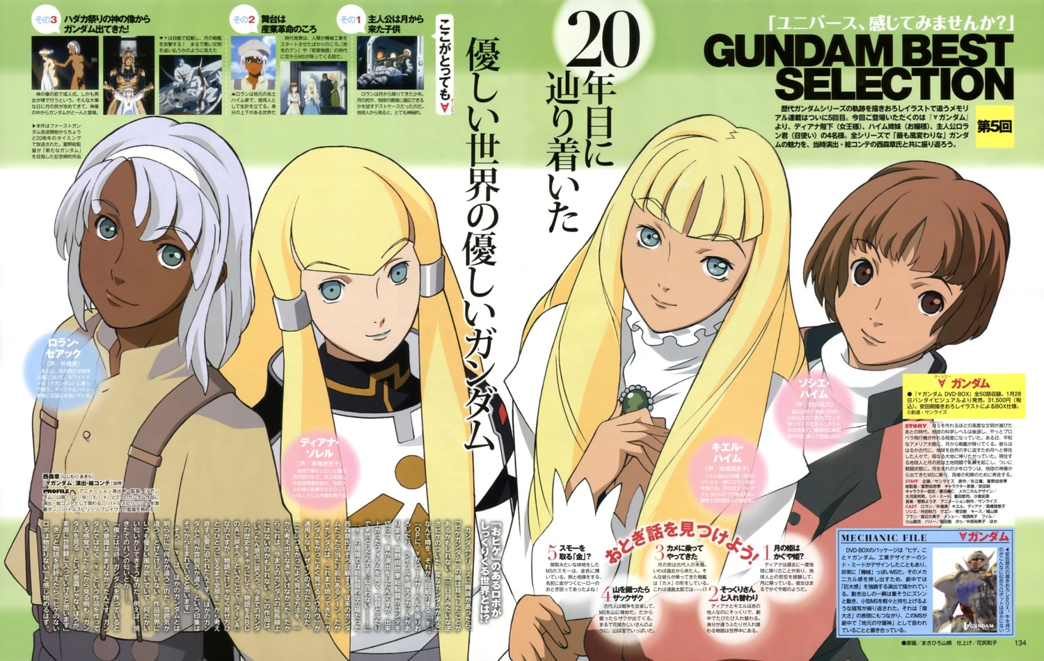 dianna_soriel, gundam, kihel_heim, loran_cehack, sochie_heim, turn_a_gundam, yamane_masahiro_(animator)