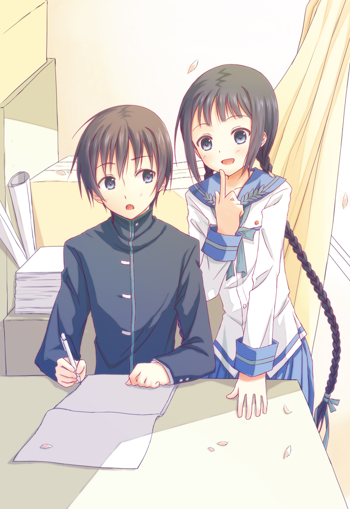 amano_tooko, bungaku_shoujo, kinoshita_neko, seifuku