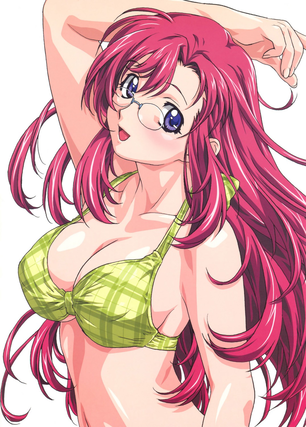 bikini, cleavage, kazami_mizuho, megane, onegai_teacher, swimsuits, uon_taraku
