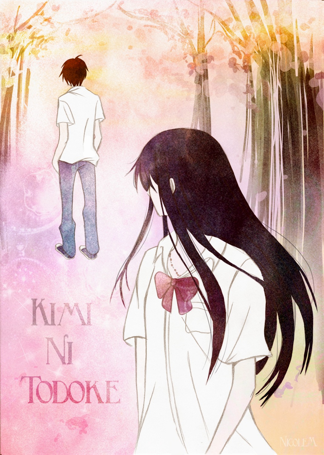 kazehaya_shouta, kimi_ni_todoke, kuronuma_sawako, landscape, seifuku