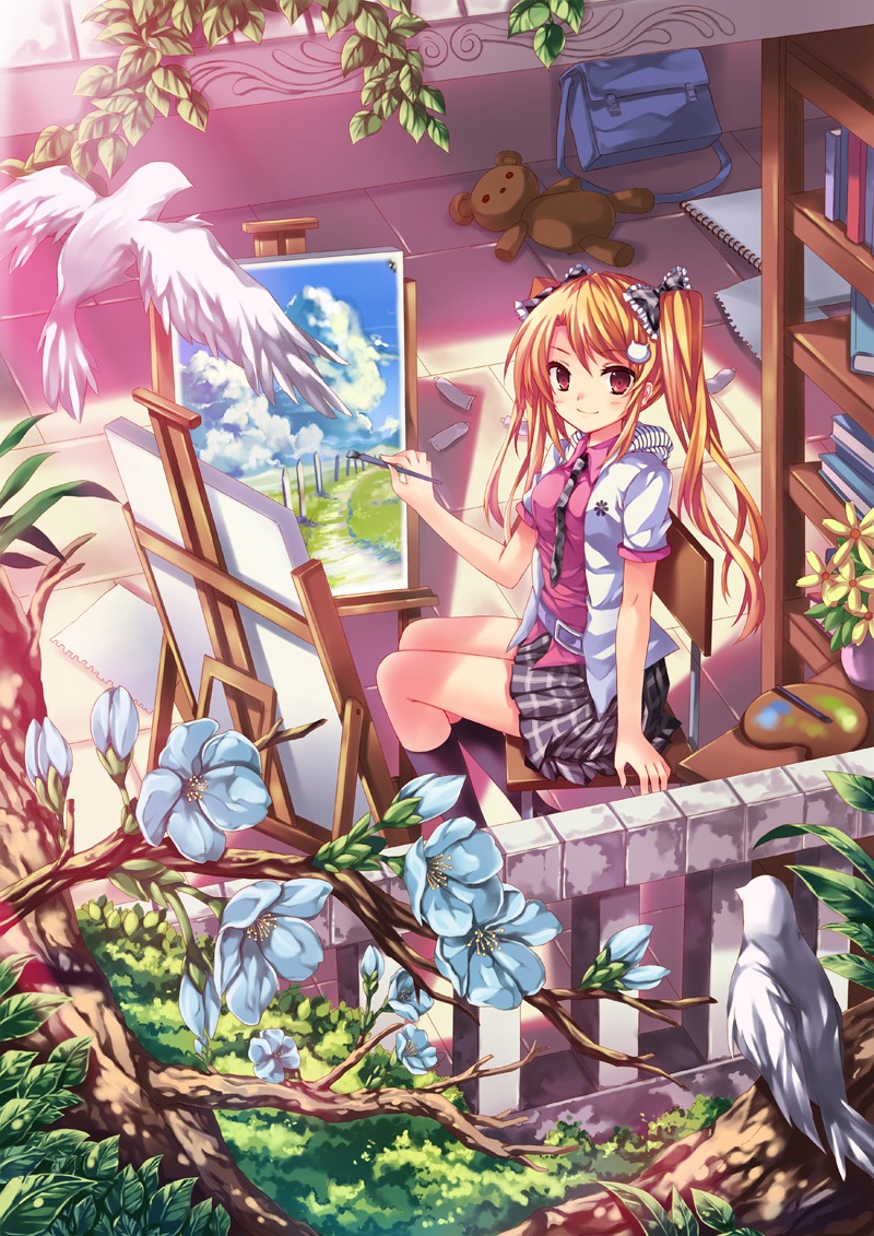 oekaki_musume, peach