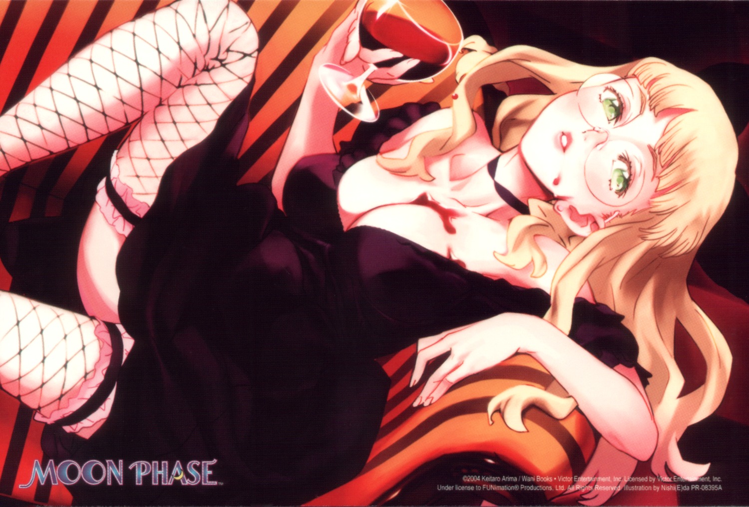 cleavage, elfriede, fishnets, megane, thighhighs, tsukuyomi_moon_phase