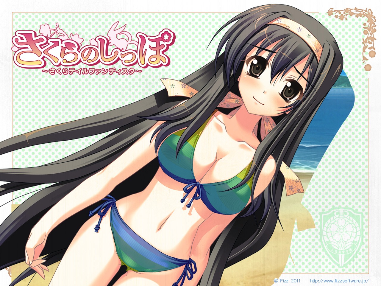 bikini, cleavage, fizz, sakura_tale, swimsuits, wallpaper