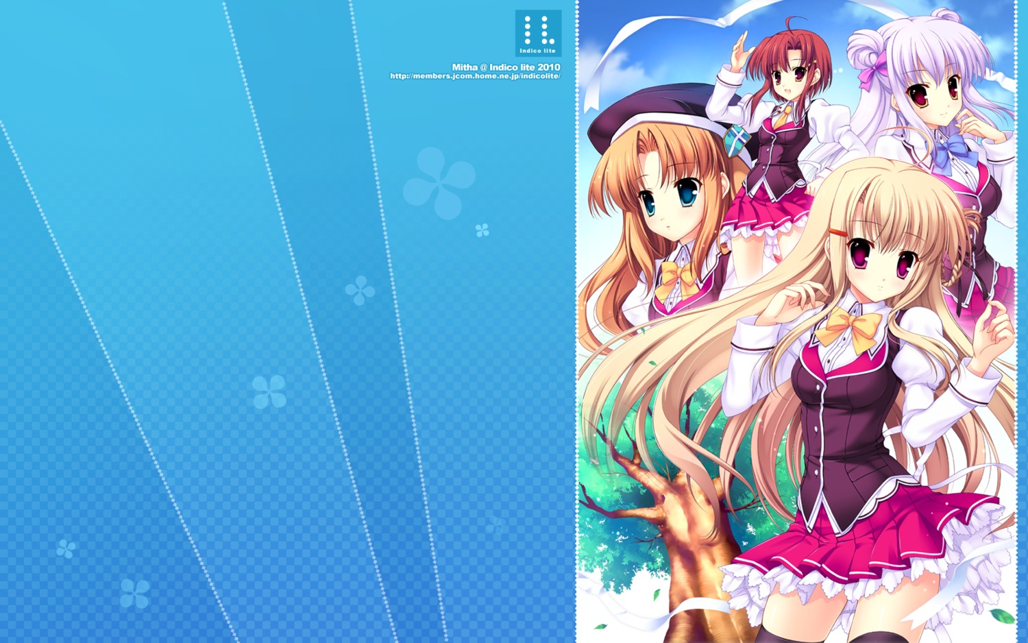 indico_lite, mihane_reika, mitha, nanagane_educational_institution, sanaekawa_ayako, seifuku, shirasagi_otoha, souma_ruri