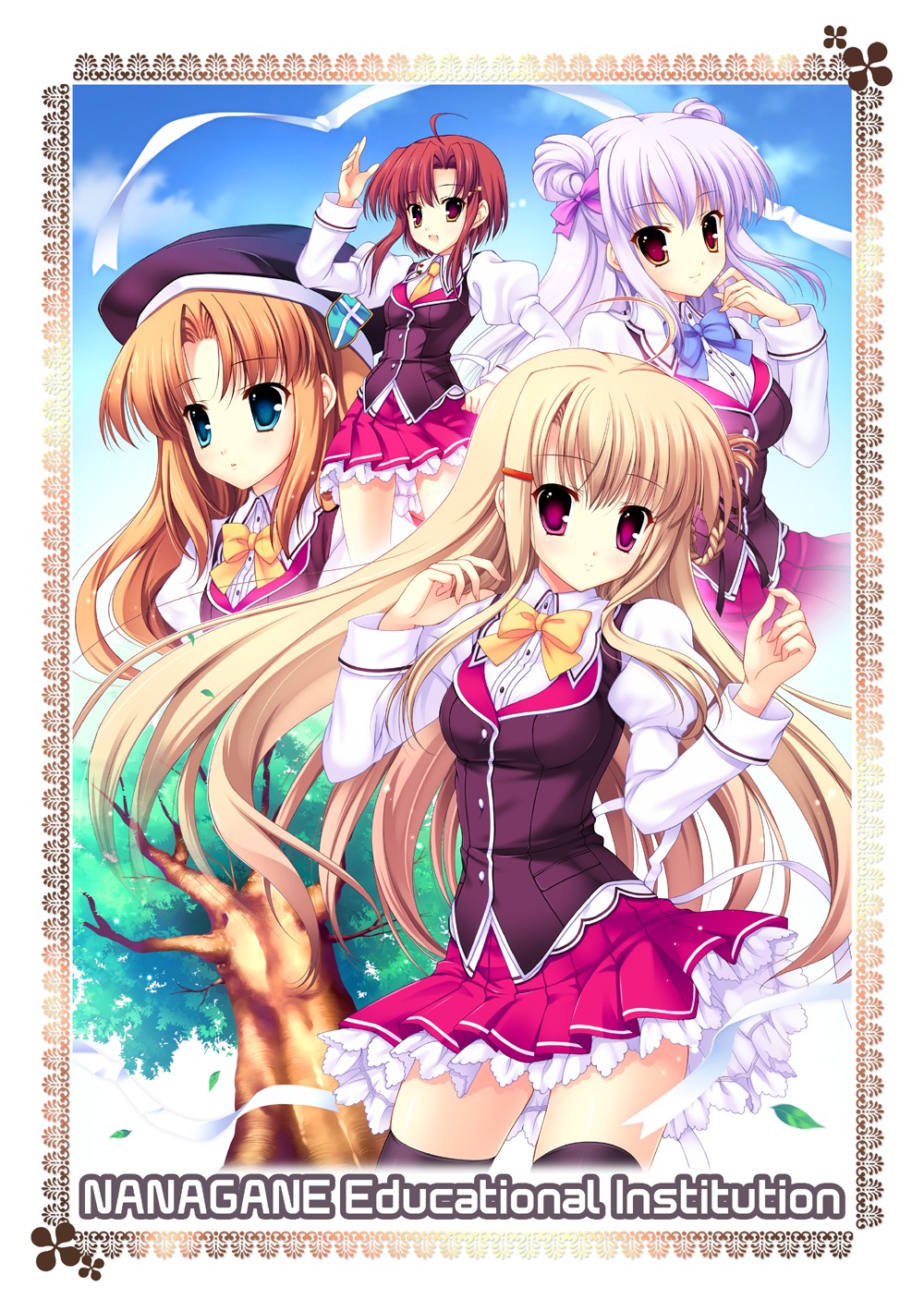 indico_lite, mihane_reika, mitha, nanagane_educational_institution, sanaekawa_ayako, seifuku, shirasagi_otoha, souma_ruri