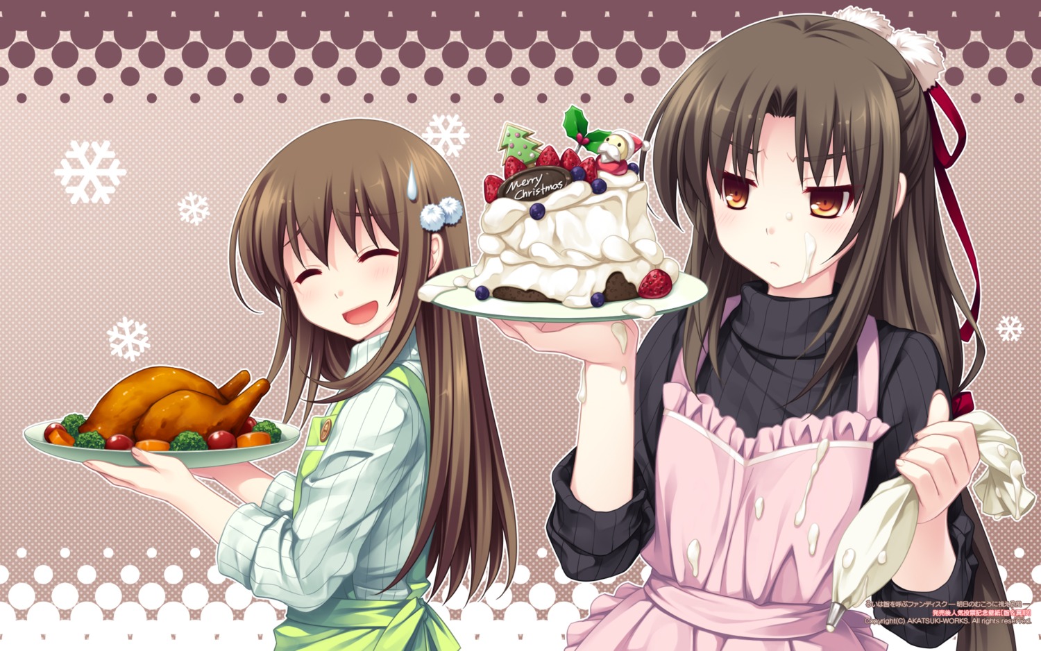 akatsuki-works, christmas, rui_wa_tomo_wo_yobu, saeki_hokuto, trap, wakutsu_maya, wakutsu_tomo, wallpaper