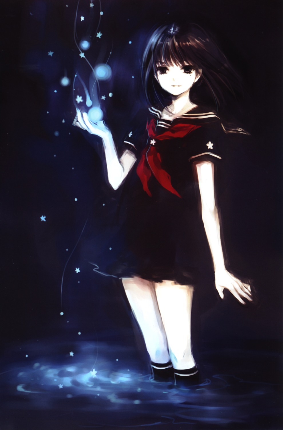 screening, seifuku, tearfish, winter_forest
