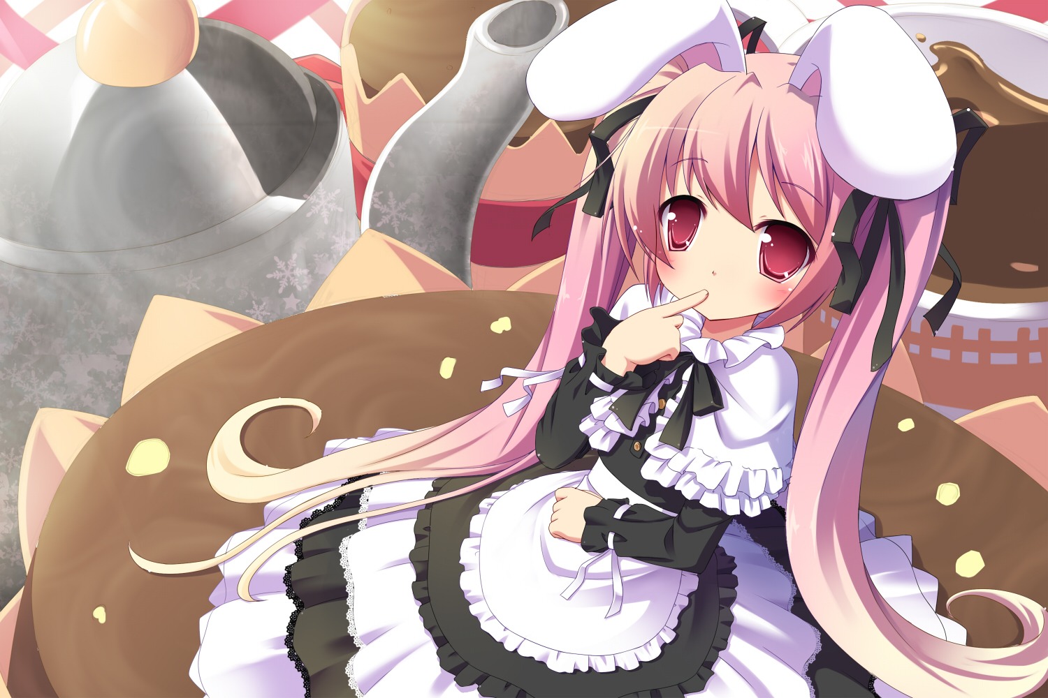 animal_ears, bunny_ears, maid, masaki_(machisora)