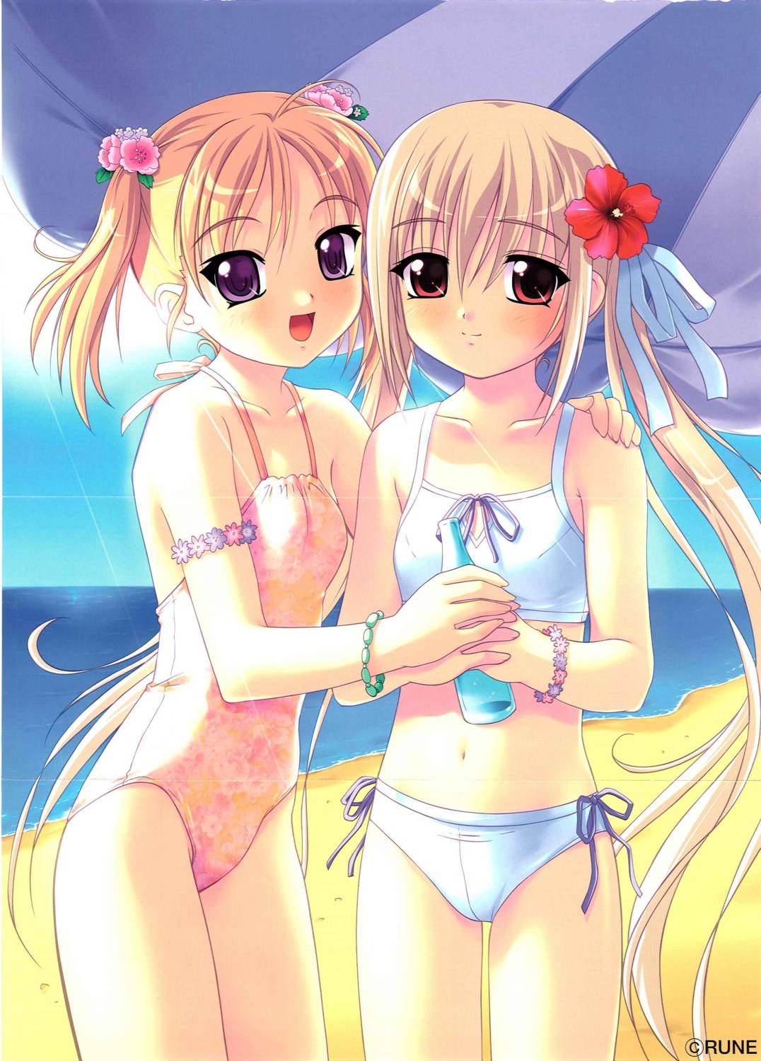 bikini, hatsukoi, hatsushima_anzu, nonohara_miki, rune, shiina_yusumi, swimsuits